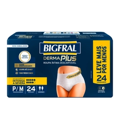 ROUPA INTIMA BIG NOTURNA DERM PLUS P/M 24UNIDADES