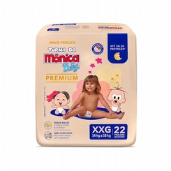 FRALDA TURMA DA MONICA BABY PREMIUM ECONOMICA XXG 22UNIDADES