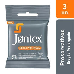 Preservativo Lubrificado Efeito Retardante 3 Unidades-JONTEX