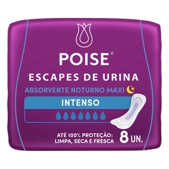 ABSORVENTES POISE NOTURNO MAXI 8 UNIDADES
