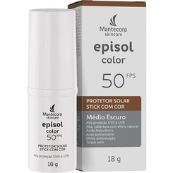EPISOL COLOR STICK FPS50 BASTAO MEDIO ESCURO 18G