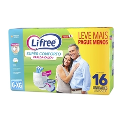 FRALDA CALCA LIFREE SUP CONF G/XG 16UN
