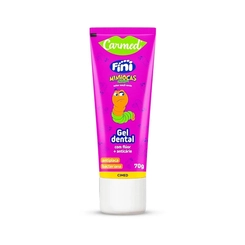 GEL DENTAL CARMED COM FLUOR FINI MINHOCAS 70G